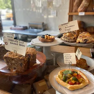 a variety of baked goods