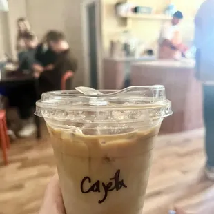 Cajeta latte (cold)