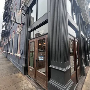 Entrance on the street conner.