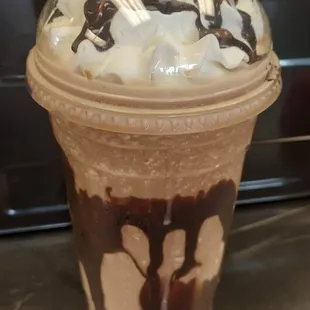 The Bunn Special- Milk Chocolate, Caramel Ice. Add coffee if you would like