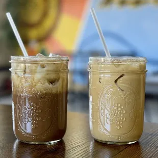 Peanut butter mocha iced latte, arroz con leche iced latte.  Both are fantastic!