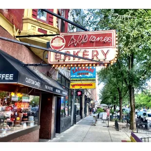 Outside Alliance Bakery &amp; Cafe 1736 W Division St, Chicago, IL  Custom Cakes Pastries Macarons  etc. Coffees Nice Friendly Service. Cool!