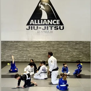 Professor Rexie with his keiki class.