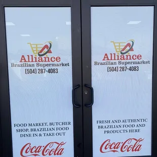the front door of the store