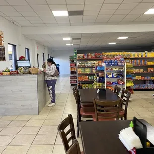 a woman in a grocery store