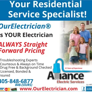Let OurElectrician be your electrical Expert. Always Straight Forward Pricing.