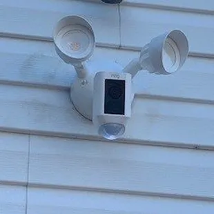 Stay safe with a Ring Motion Sensing Light. Installed on your home or detached garage.