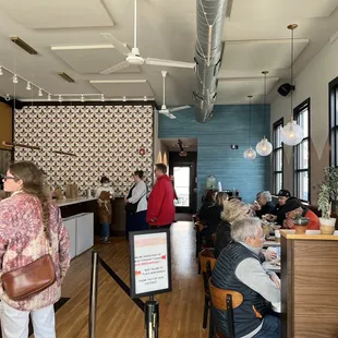 people eating in a restaurant
