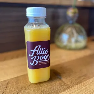 a bottle of juice