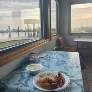 breakfast table with view