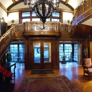 This is the entrance to the venue. Amazing wood work all throughout.