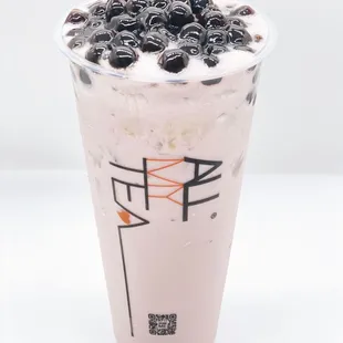 Taro milk tea with boba