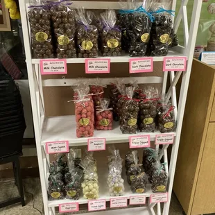 a variety of chocolates