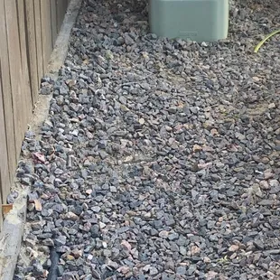 Our fence is old and the rock and dirt are damaging our fence.