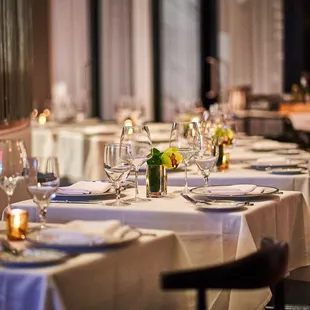 a table set for dinner