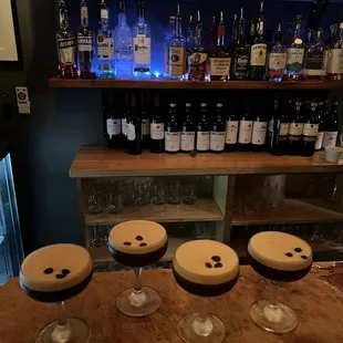 Espresso Martinis with tequila