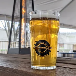 Beer on the patio, with patio heaters!