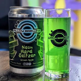 Neon Green Apple Hard Seltzer