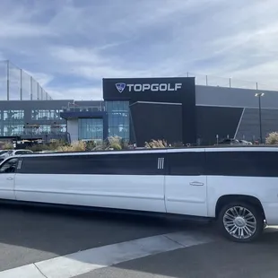 18 passenger Cadillac Escalade at Top Golf San Jose