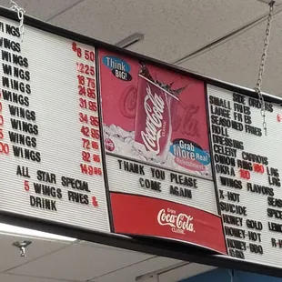 the price of the menu