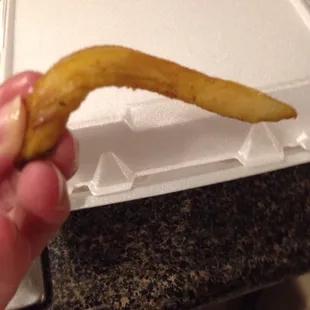 Fries were limp and greasy. I got a full order of fries but thought I'd show what one looked like.