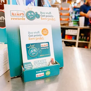 a picture of a sign in a store