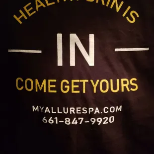 Allure shirts!! Healthy Skin Is In!!