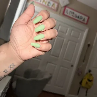 I forgot the #. It's in the little pink book, it's called light jade or sage jade!