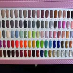 Pink book gel colors