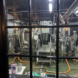 the inside of a brewery