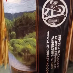 a close up of a can of beer