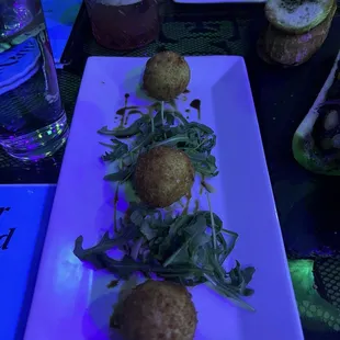 Goat cheese balls - incredible! These are a must get every time we go