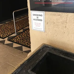 Smoking is allowed... but they are bad for your health