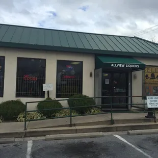 the front of the building