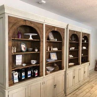 a display of antique furniture