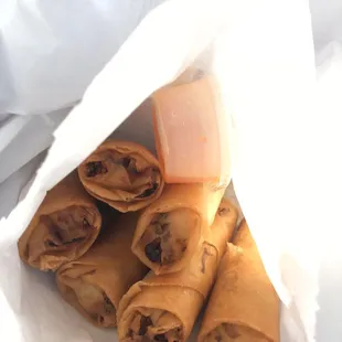 Eggrolls! (Came w/ 2 sauces, 1 not pictured)
