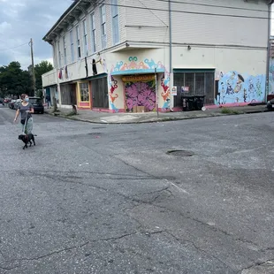 outside