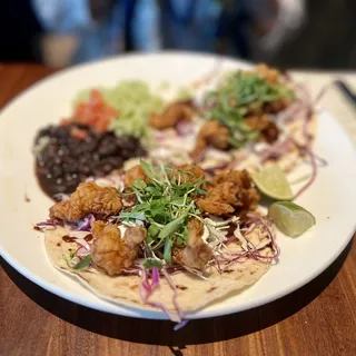 CRISPY FRIED SHRIMP TACOS