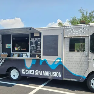 food truck parked in a parking lot