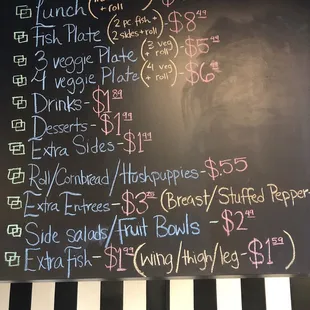 Menu and prices