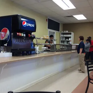 Cafeteria style food line