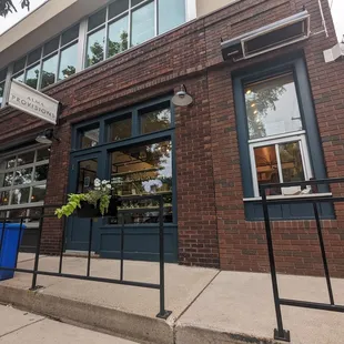 the front of the building