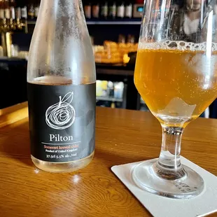 English keeved cider (fermented with nitrogen to retain flavor and increase effervescence)