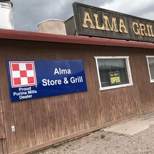 the front of the restaurant