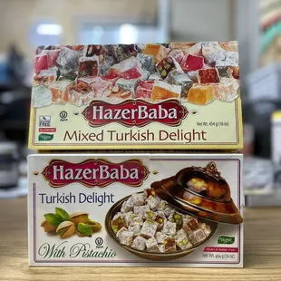 Hazer Baba Turkish Delight contains no gelatin so it&apos;s suitable for vegetarians and vegans. Stop by Almadina Market in Raleigh, NC.