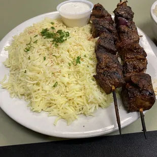 Lamb Kabob Plate