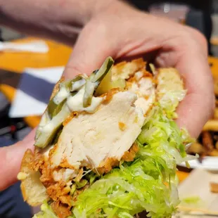This chicken sandwich really is good!