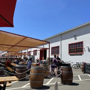 Part of the outdoor seating area