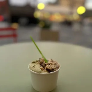 Pistachio, coffee chip