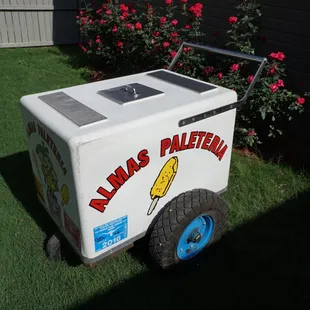 Cart we rented for wedding reception
